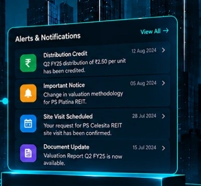 Illustrative portal screen with example data